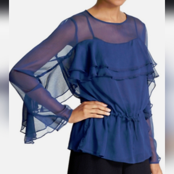 See By Chloe Tops - NWT See By Chloe Ruffle Georgette Blouse